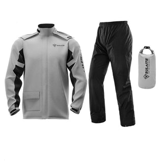 Waterdichte Outdoor Regenpak - StormGuard - Lichtgewicht en Comfortabel Grijs