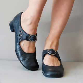Luxe Leren Sandalen voor Comfortabele Zomerdagen Marineblauw