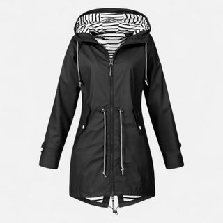 Ancienne Monde | Dames Waterdichte Jas Tijdloze Elegantie Zwart