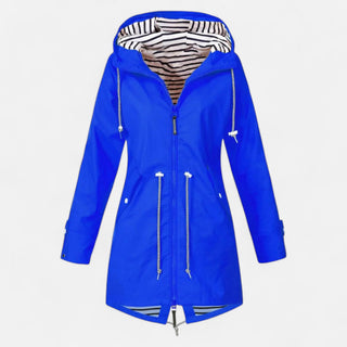Ancienne Monde | Dames Waterdichte Jas Tijdloze Elegantie Blauw
