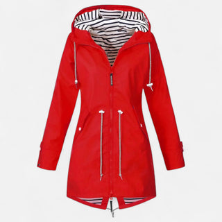 Ancienne Monde | Dames Waterdichte Jas Tijdloze Elegantie Rood