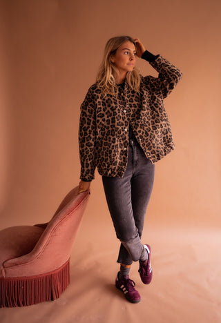 Susanne™ | Trendy Jas met Luipaardprint