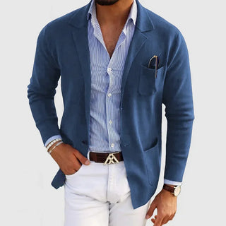 Stelvio | Stijlvolle herenblazer met casual details Blauw
