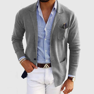 Stelvio | Stijlvolle herenblazer met casual details Grijs