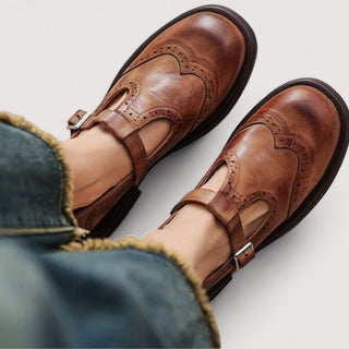 Gerda® | Elegante Comfortabele Hak Bruin