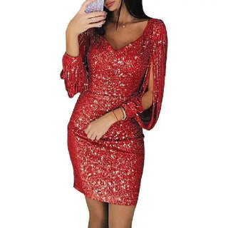 Anika Glitter Avondjurk Rood