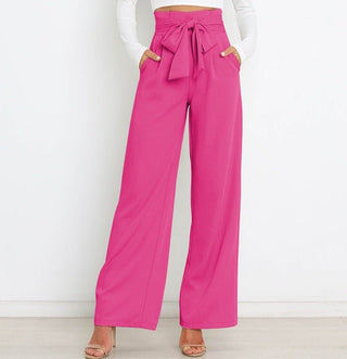 Chantal Dames Wijde Broek met Bindceintuur Roze