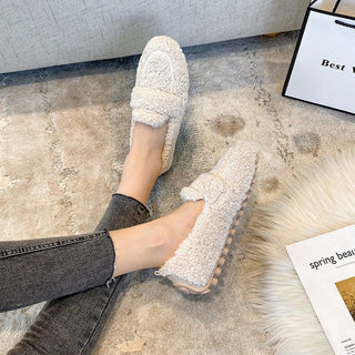 Dagny Pluche Pantoffels Beige