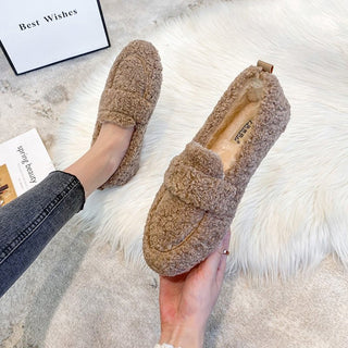 Dagny Pluche Pantoffels Khaki