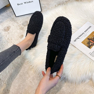 Dagny Pluche Pantoffels Zwart