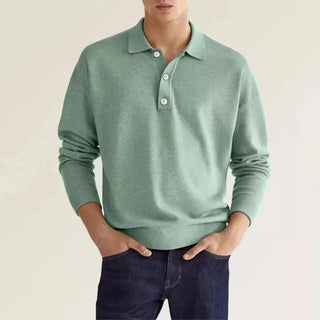 Elias Poloshirt met Lange Mouw Groen