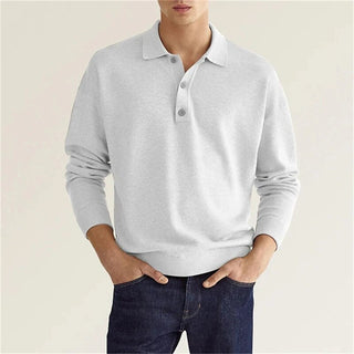 Elias Poloshirt met Lange Mouw Wit