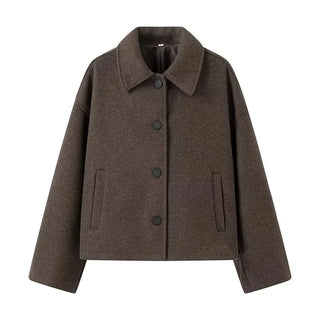 Kharla Dikke Oversized Jas Bruin