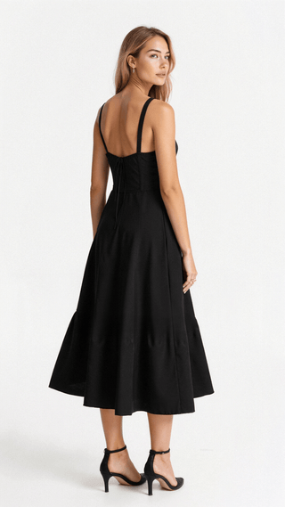 Margaret Dames Corset Midi-jurk