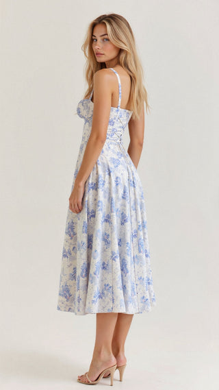 Margaret Dames Corset Midi-jurk