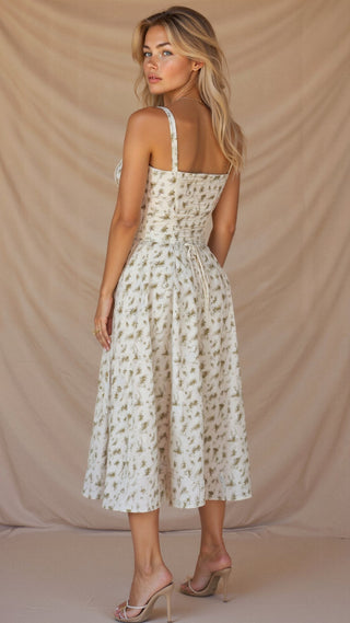 Margaret Dames Corset Midi-jurk