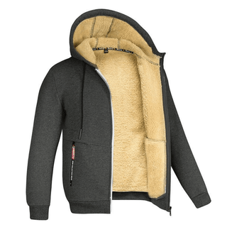 Kristoffer Gevoerde Hoodie Donkergrijs
