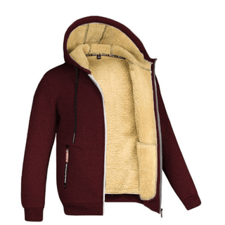 Kristoffer Gevoerde Hoodie Donkerrood
