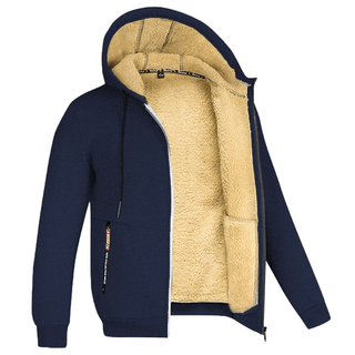 Kristoffer Gevoerde Hoodie Marineblauw