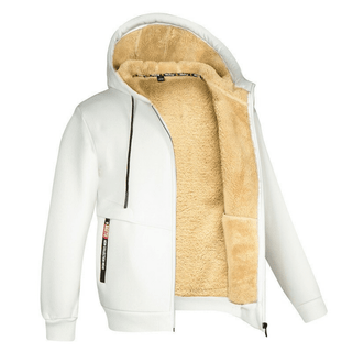 Kristoffer Gevoerde Hoodie Wit