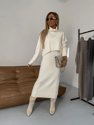 Nella Coltrui en Jurk Set Crème