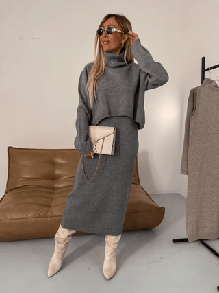 Nella Coltrui en Jurk Set Grijs