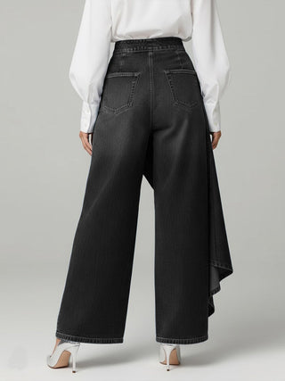 Dames High-Waist Baggy Jeans met Wijde Pijpen
