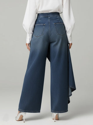 Dames High-Waist Baggy Jeans met Wijde Pijpen