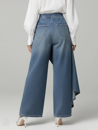 Dames High-Waist Baggy Jeans met Wijde Pijpen