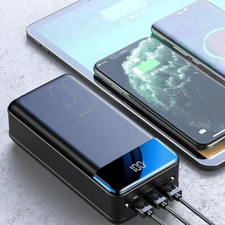 50.000mAh Ultra-Hoge Capaciteit Power Bank – Super Snelle Oplading voor Telefoons, Tablets & Laptops Zwart