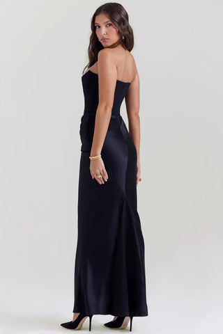 Moni Dames Maxi-jurk met Korsetdetail