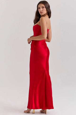 Moni Dames Maxi-jurk met Korsetdetail
