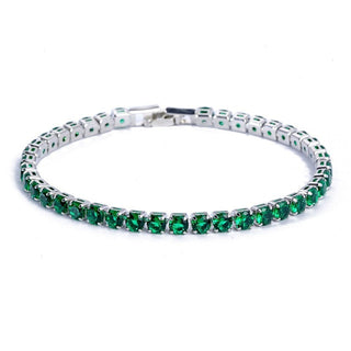 Schakelarmband | Ketting Tennisarmband Zilver-Groen