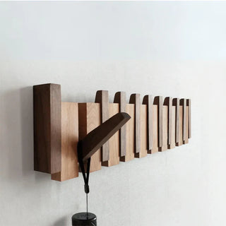 HarmonyCoat Houten Piano Kapstok – Stijlvolle Wanddecoratie & Praktische Opberger Noten- en Beukenhout