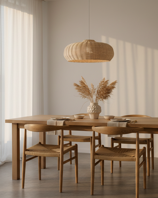 Buijou - Handgeweven Rieten Hanglamp