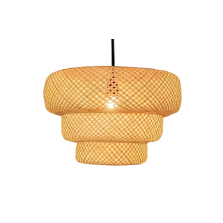 Elesso Lampade - Bauhaus Handgeweven Rieten Hanglamp van Lumière Design