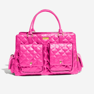 Large Carrying Stylish Multi-Functional Human-Dog Shared Travel Pet Bag - Wandering Tail Pink
