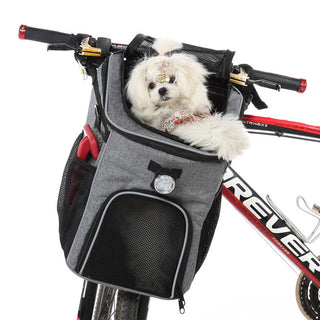 Multifunctional Bike Carrier Backpack Bag For Dog & Cat Grey