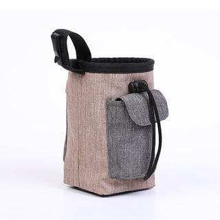Outdoor Waterproof Portable Dog Training Bag Brown