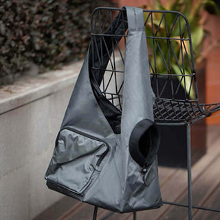 Portable Lightweight Multi-Purpose Waterproof Pet Carrier Shoulder Bag Dark Grey