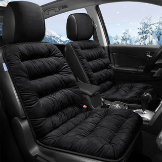 Thick Crystal Velvet Washable Human Pet Car Seat Cover Black