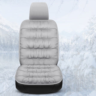 Thick Crystal Velvet Washable Human Pet Car Seat Cover Grey Full Seat