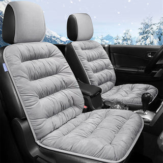 Thick Crystal Velvet Washable Human Pet Car Seat Cover Grey