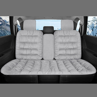 Thick Crystal Velvet Washable Human Pet Car Seat Cover Grey Rear Seat