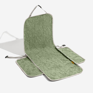 Waterproof Striped Chenille Pet Car Seat Protector Cover-Road Safer Green One Seat