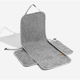 Waterproof Striped Chenille Pet Car Seat Protector Cover-Road Safer Grey One Seat