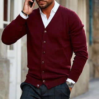 Zipari Vest - Casual Cardigan voor heren Donkerrood