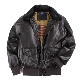 Winter vintage leren motorjas - Neville Bruin