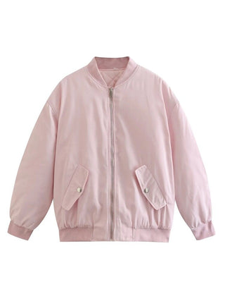 Dames Oversized Bomberjas - Zacht en warm als tussenjas Roze