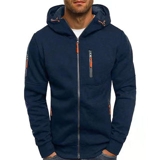 Heren Hoodie van Zachte Katoenmix – Licht & Ademend voor de Herfst Marineblauw